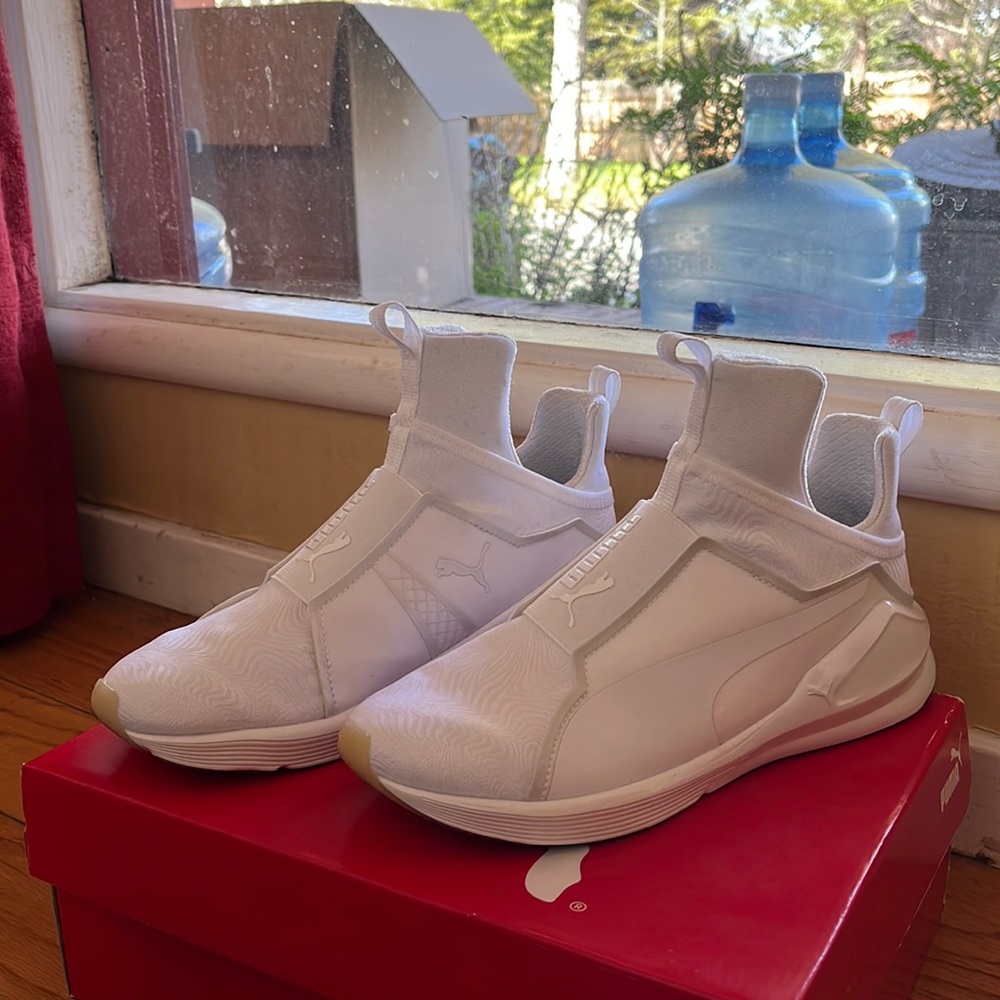 Puma white sneakers